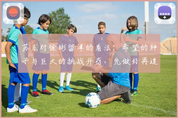 苏东对徐彬留洋的看法：希望的种子与巨大的挑战并存，先做好再追求完美